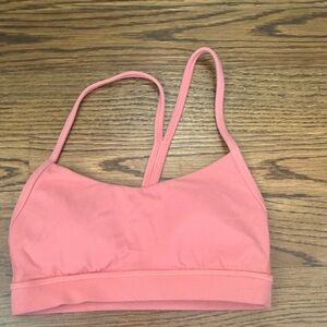 lululemon raspberry cream flow y sports bra